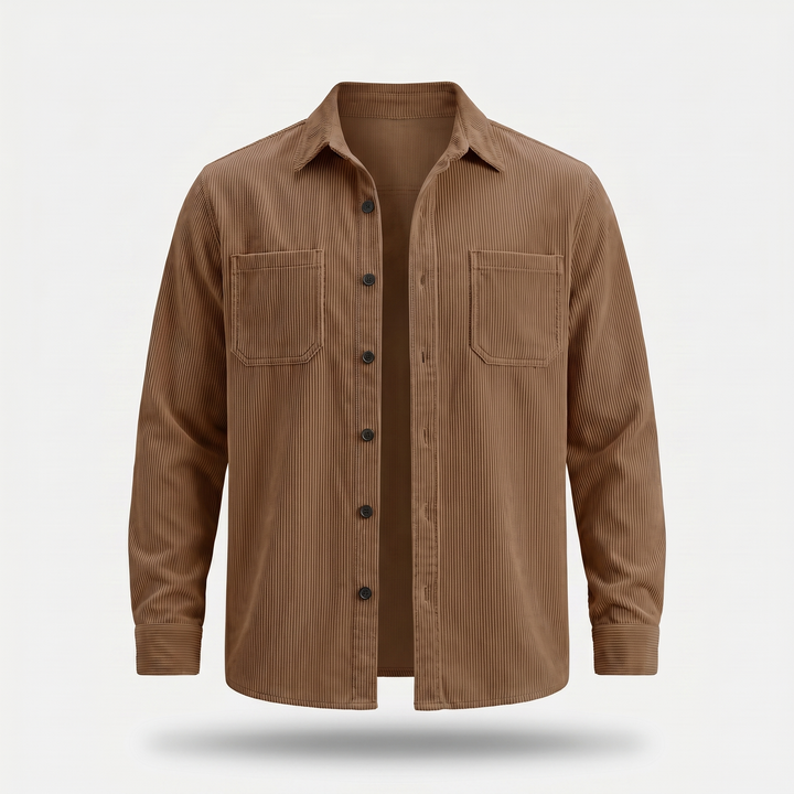 Men's Corduroy Overshirt with Chest Pockets