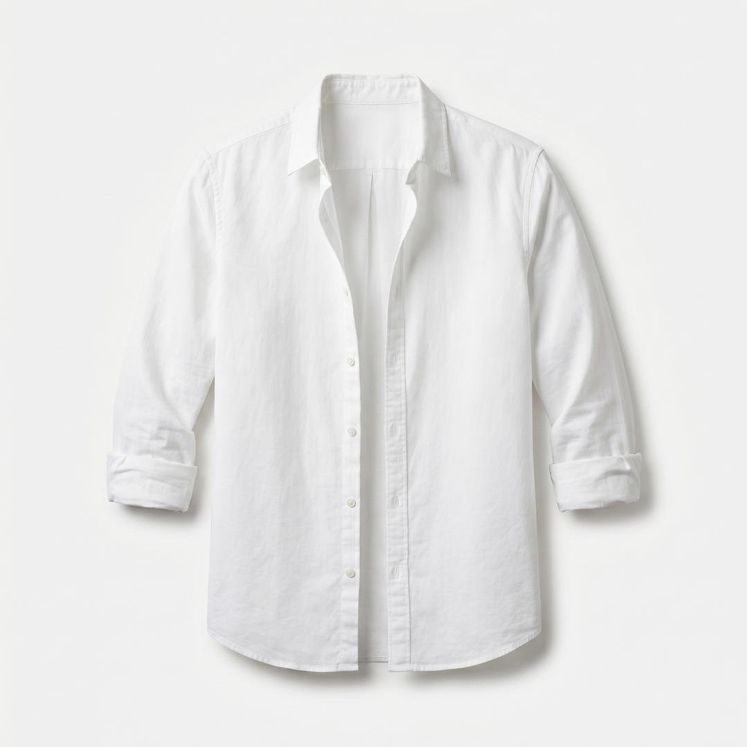 Men's Cotton Overshirt with Rolled Cuffs
