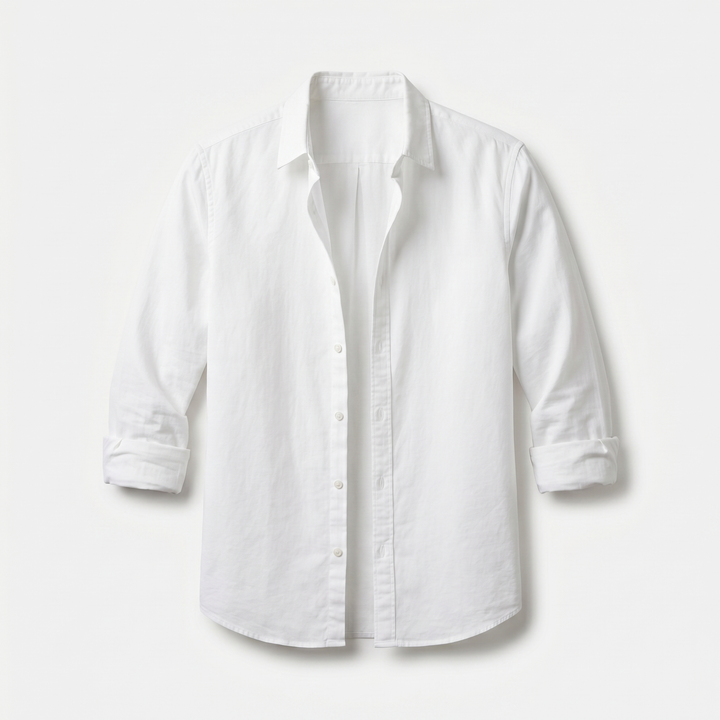 Men's Cotton Overshirt with Rolled Cuffs