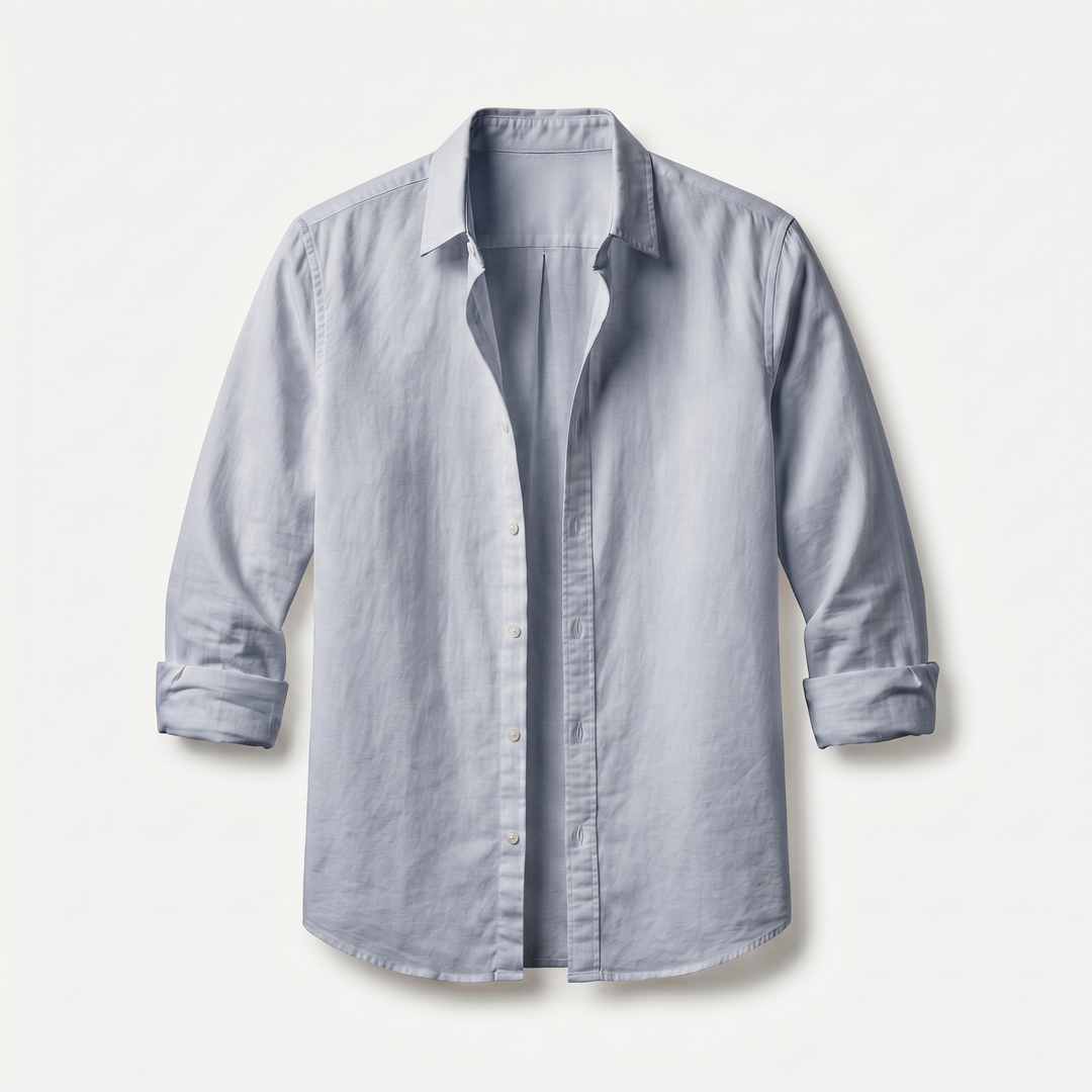 Men's Cotton Overshirt with Rolled Cuffs