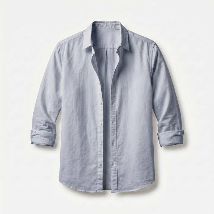 Men's Cotton Overshirt with Rolled Cuffs