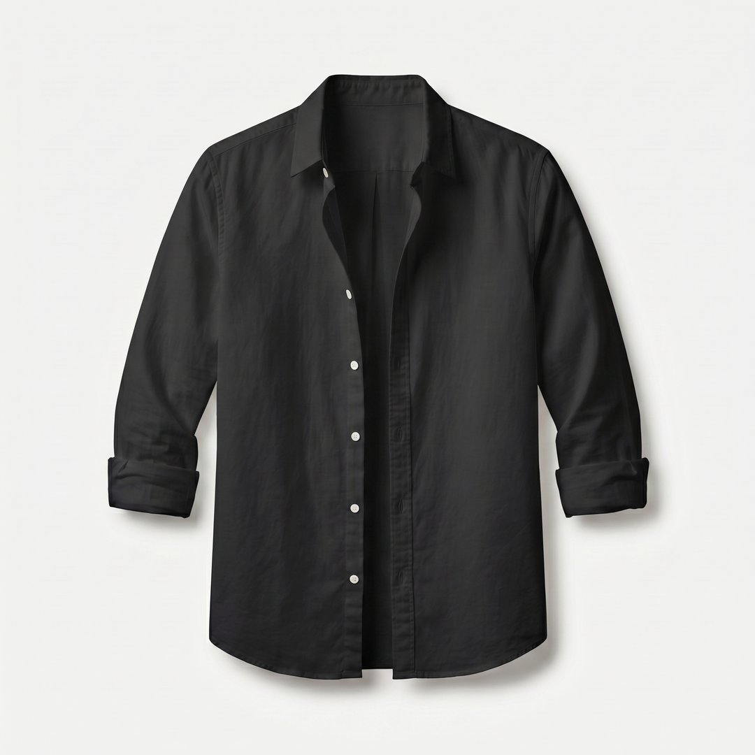 Men's Cotton Overshirt with Rolled Cuffs