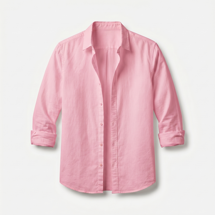 Men's Cotton Overshirt with Rolled Cuffs