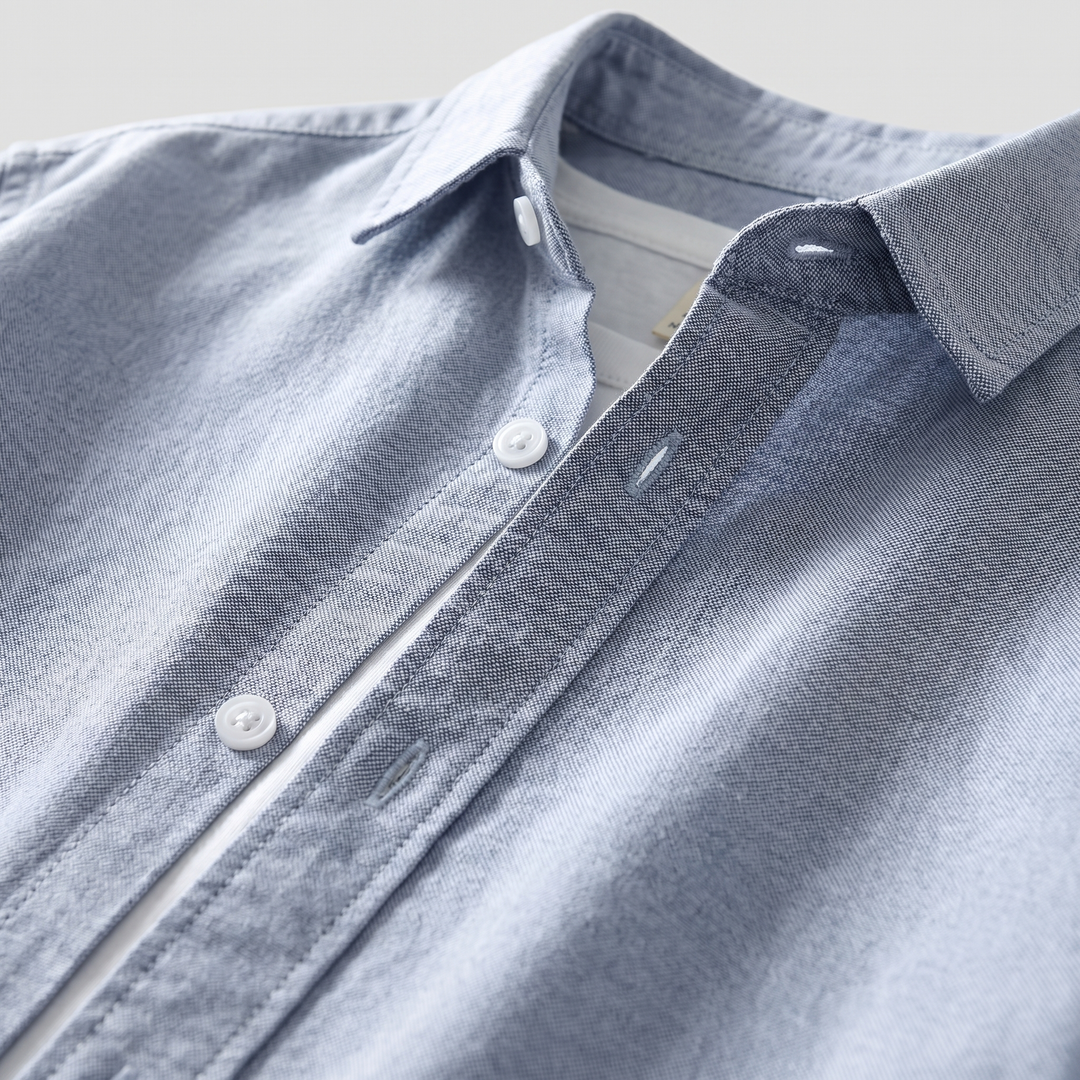 Men's Cotton Overshirt with Rolled Cuffs
