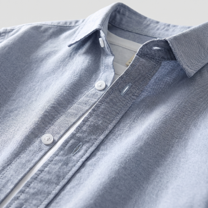 Men's Cotton Overshirt with Rolled Cuffs