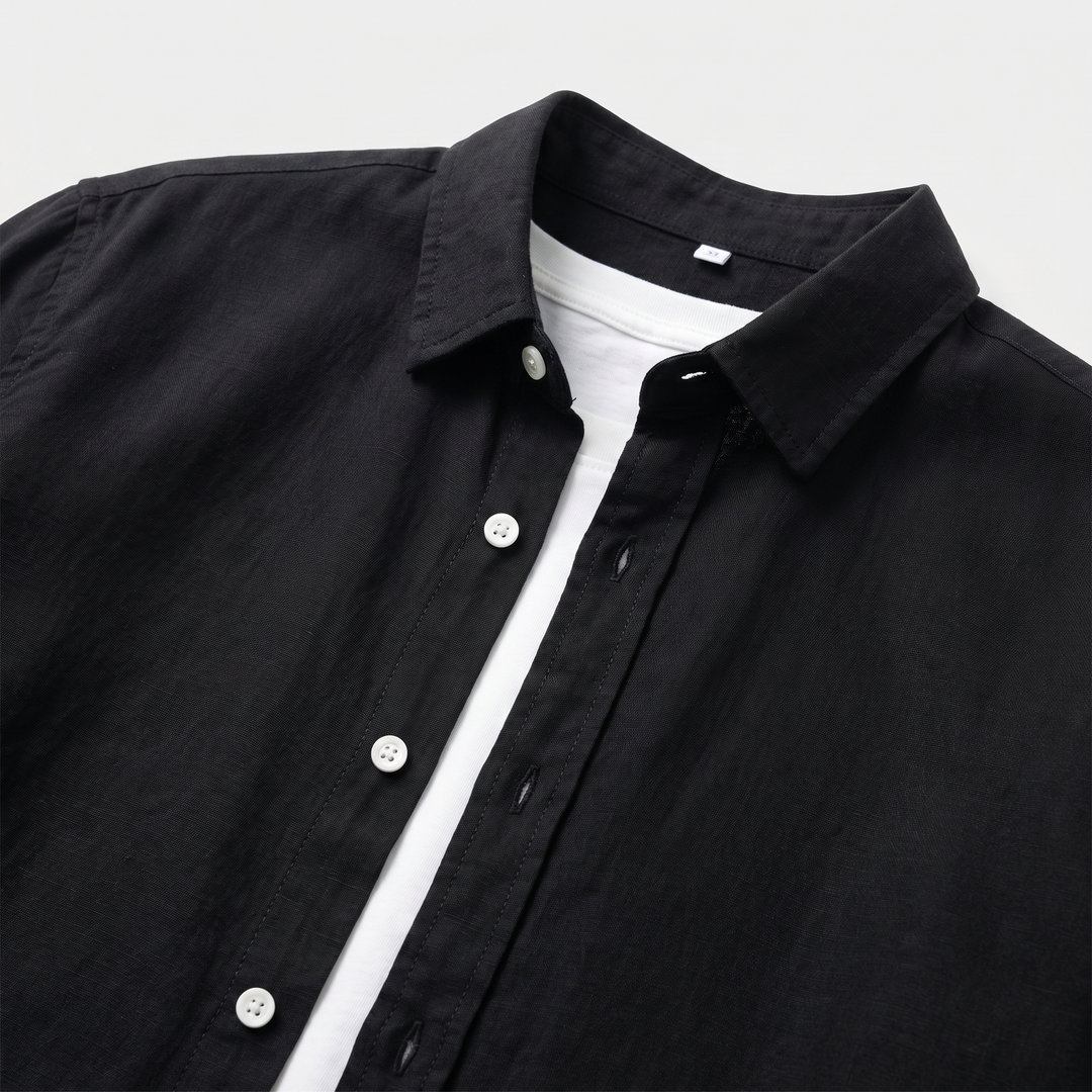Men's Cotton Overshirt with Rolled Cuffs
