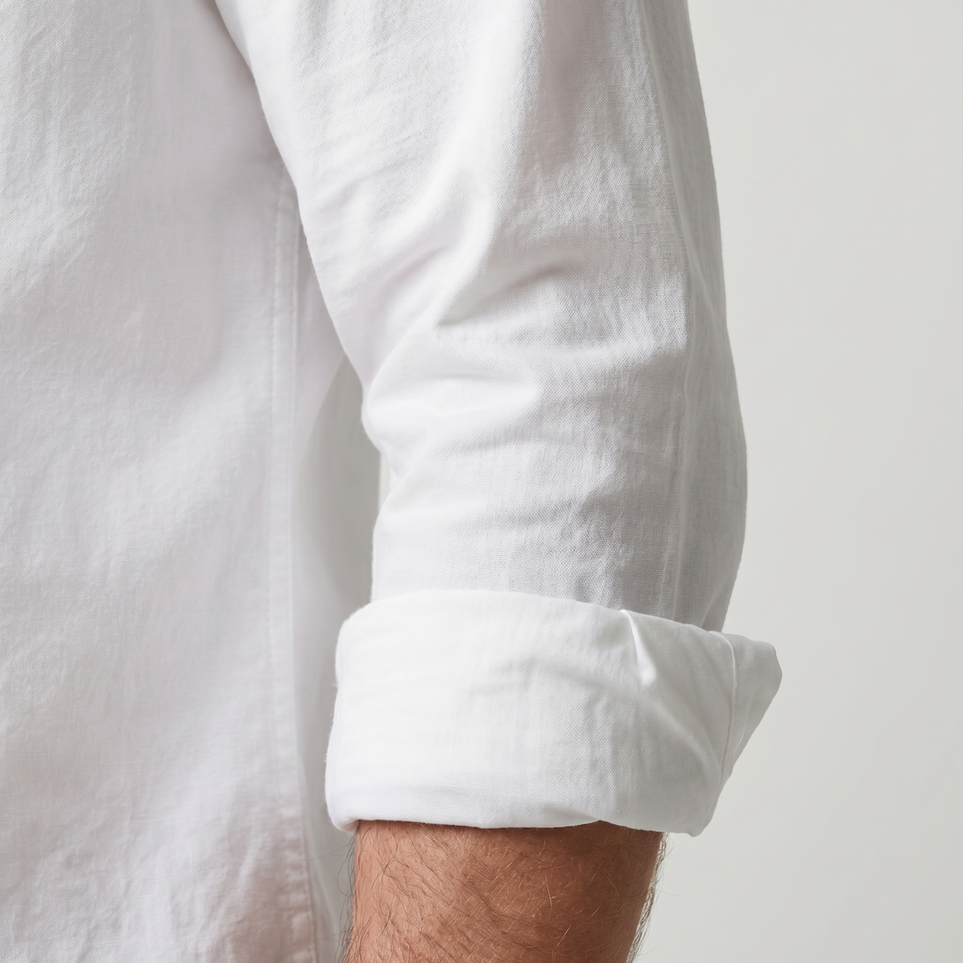 Men's Cotton Overshirt with Rolled Cuffs