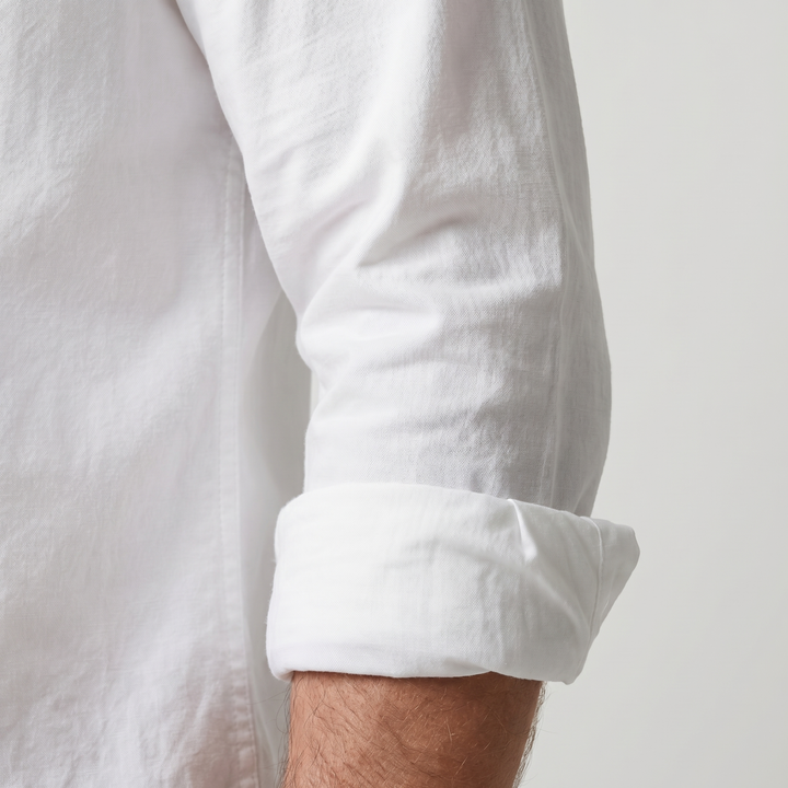 Men's Cotton Overshirt with Rolled Cuffs