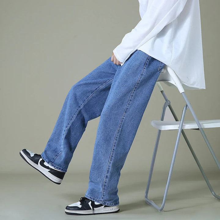 Men's Handstitched Relaxed Fit Denim Jeans - Casual Wear
