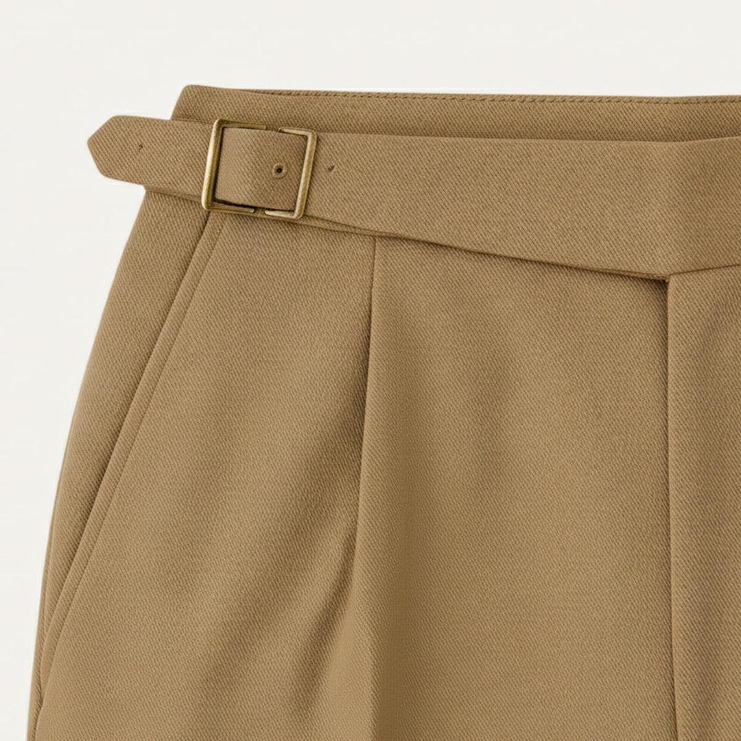 Men's High Waisted Pleated Tailored Pants - Monaco Style