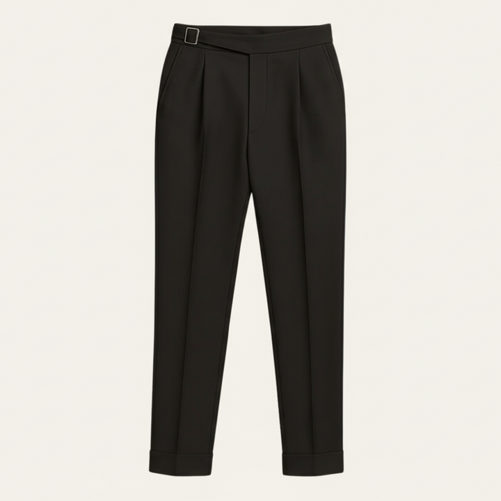 Men's High Waisted Pleated Tailored Pants - Monaco Style