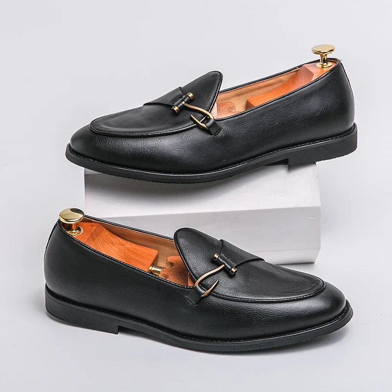 Men's Leather Loafers - Classic Fit Dress Shoes