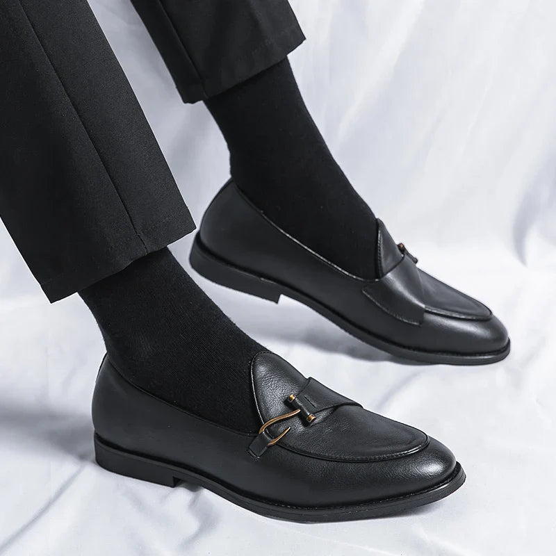 Men's Leather Loafers - Classic Fit Dress Shoes