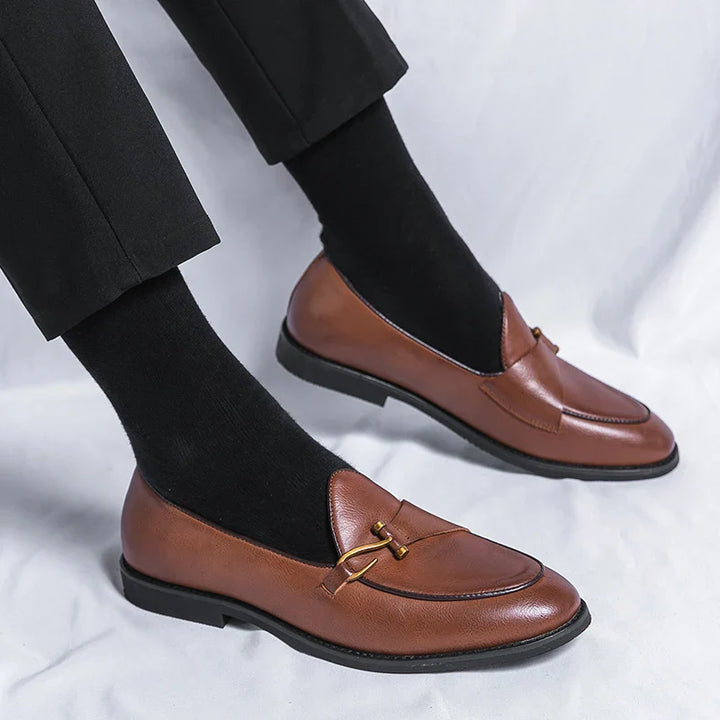 Men's Leather Loafers - Classic Fit Dress Shoes