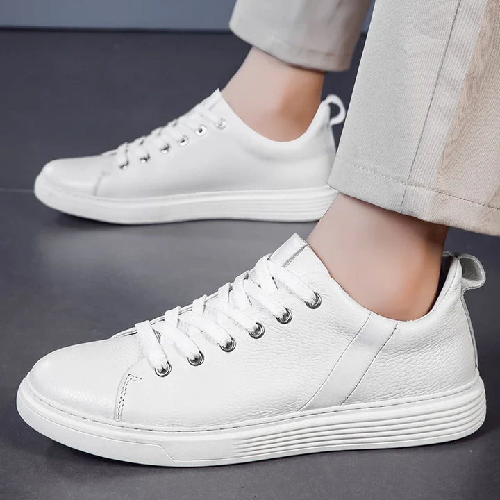 Men's Leather Low-Top Sneakers - Everyday Casual