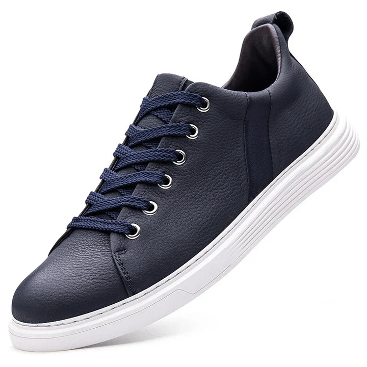 Men's Leather Low-Top Sneakers - Everyday Casual