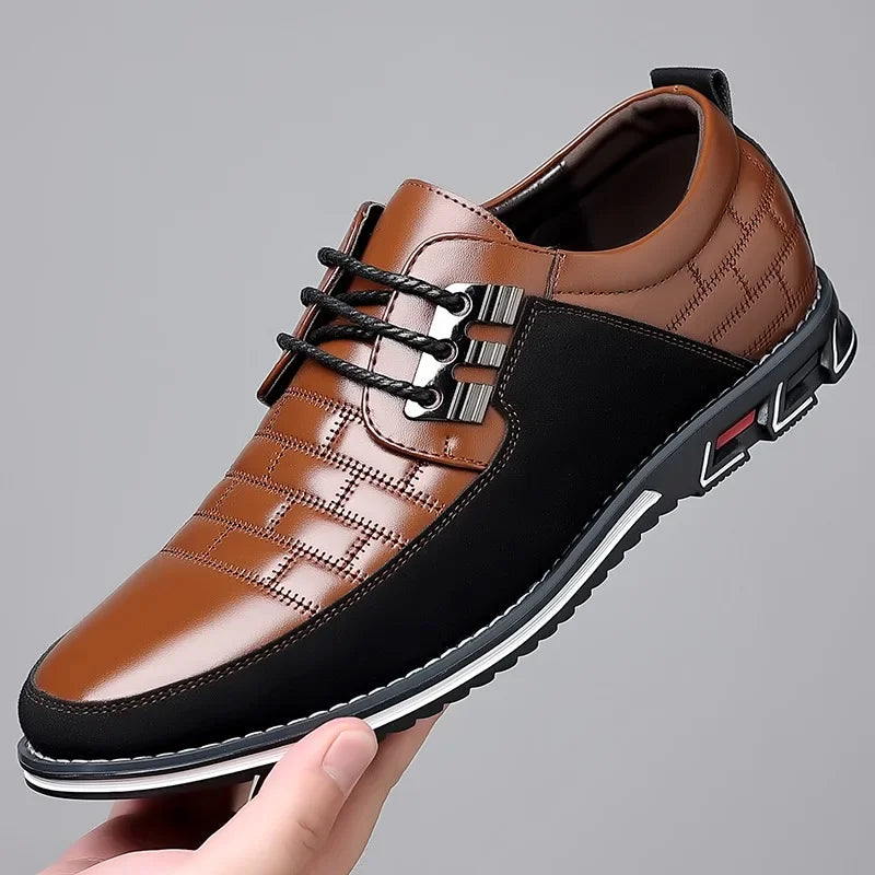 Men's Leather Oxford Sneakers - Classic Fit Dress Shoes
