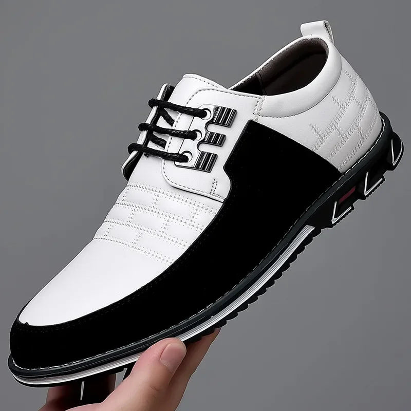 Men's Leather Oxford Sneakers - Classic Fit Dress Shoes