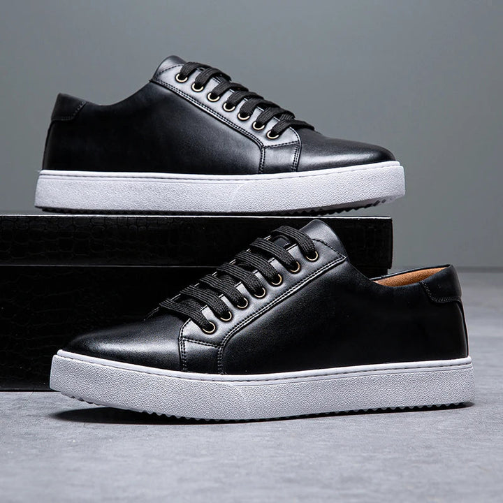 Men's Leather Sneakers - Casual Everyday Wear