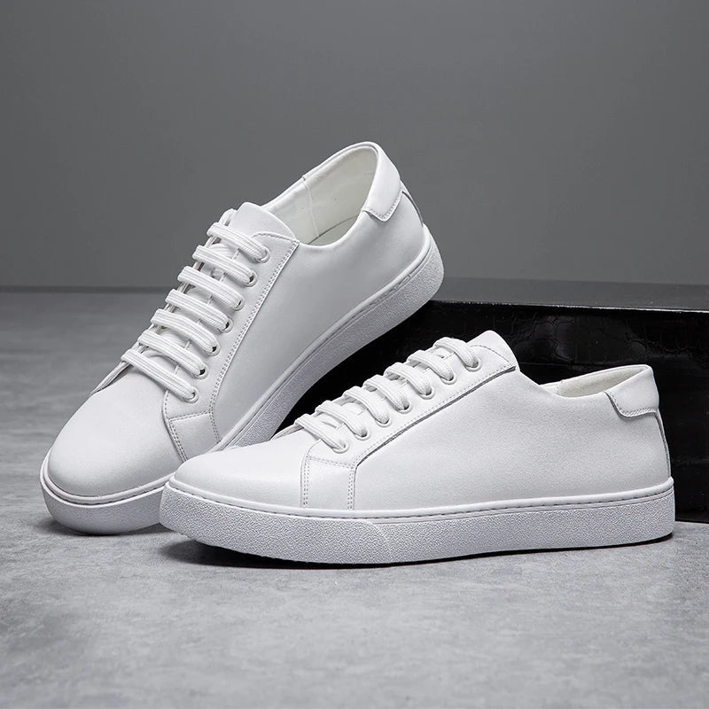 Men's Leather Sneakers - Casual Everyday Wear