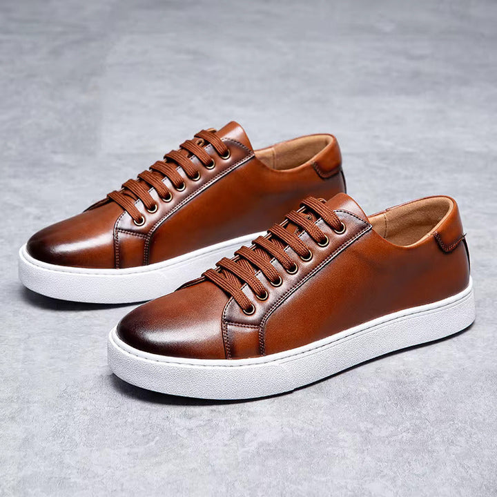 Men's Leather Sneakers - Casual Everyday Wear