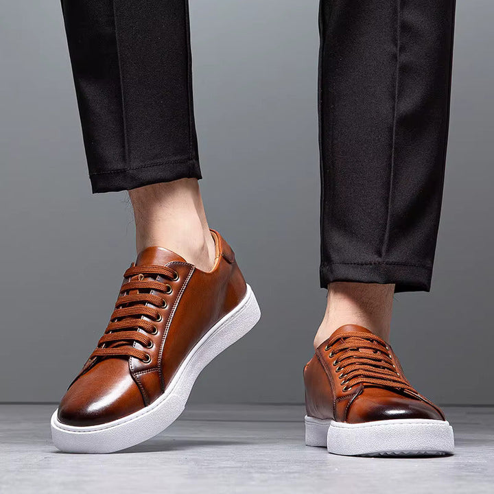 Men's Leather Sneakers - Casual Everyday Wear