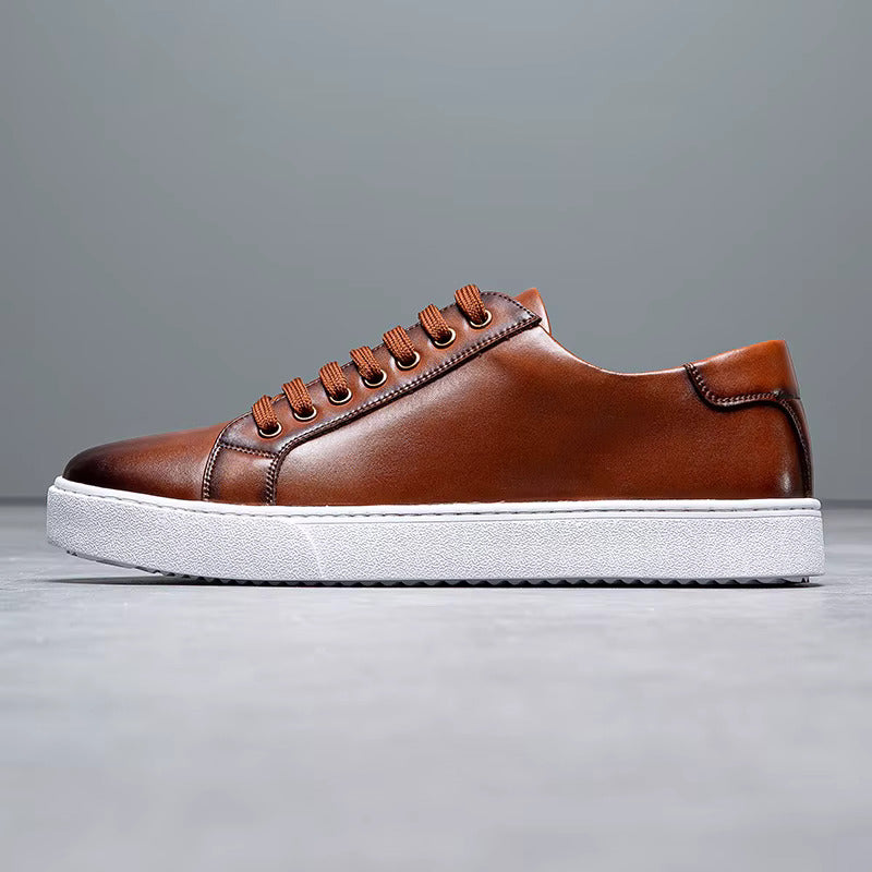Men's Leather Sneakers - Casual Everyday Wear