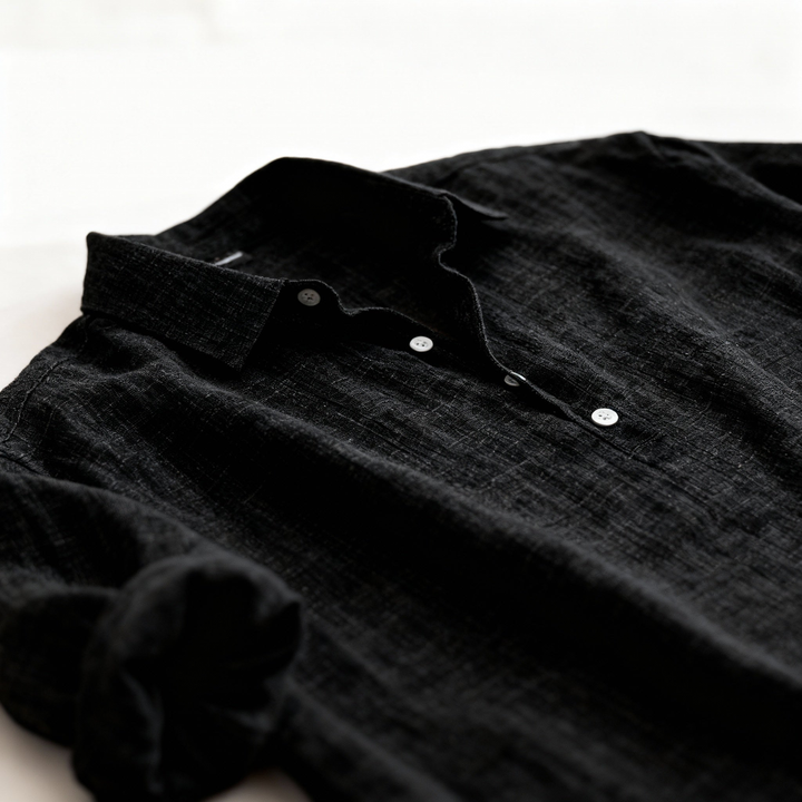 Men's Lightweight Breathable Linen Summer Shirt with Classic Collar