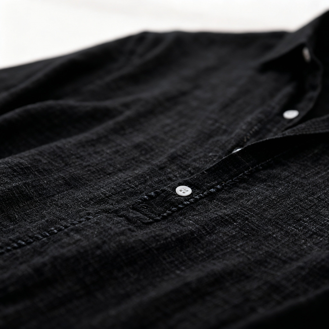 Men's Lightweight Breathable Linen Summer Shirt with Classic Collar