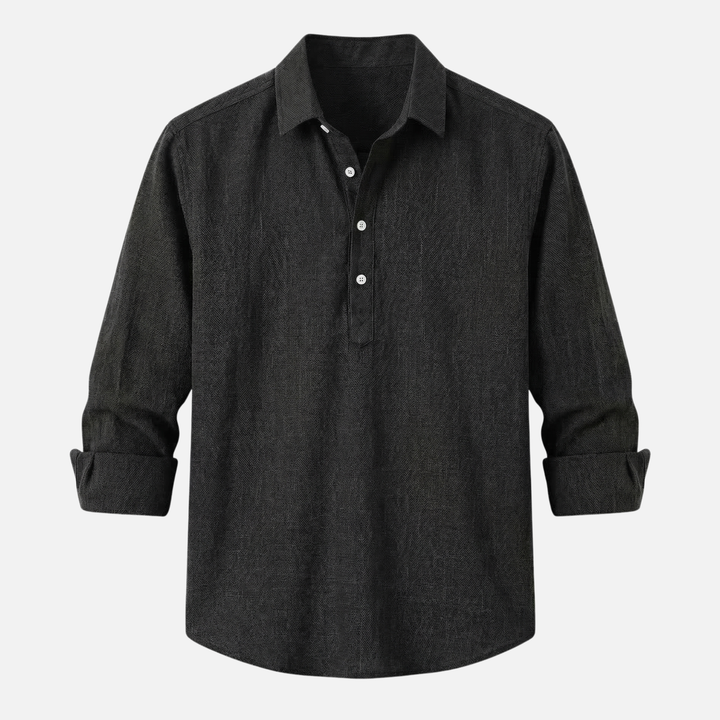 Men's Lightweight Breathable Linen Summer Shirt with Classic Collar