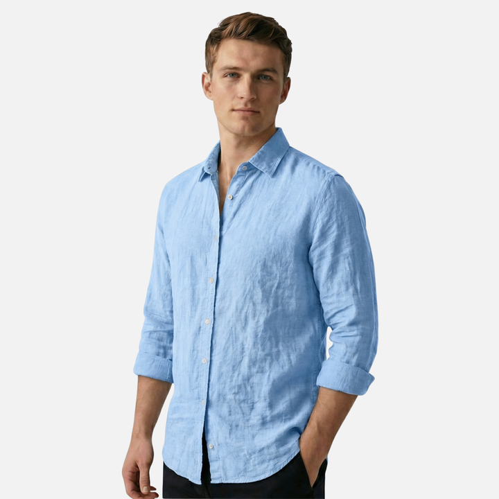 Men's Lightweight Casual Linen Shirt for Summer
