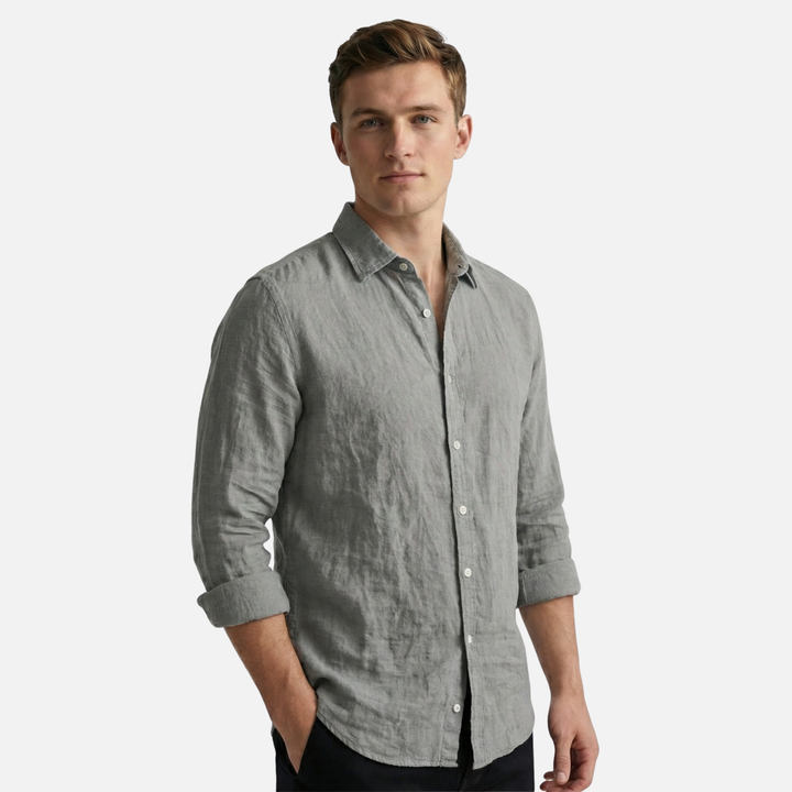 Men's Lightweight Casual Linen Shirt for Summer