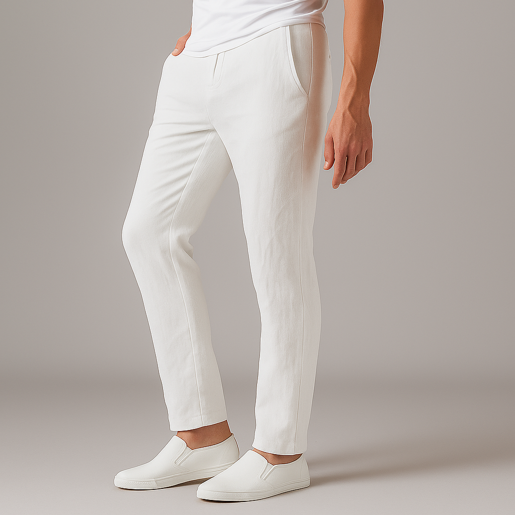 Men's Linen Pants - Relaxed Fit Casual