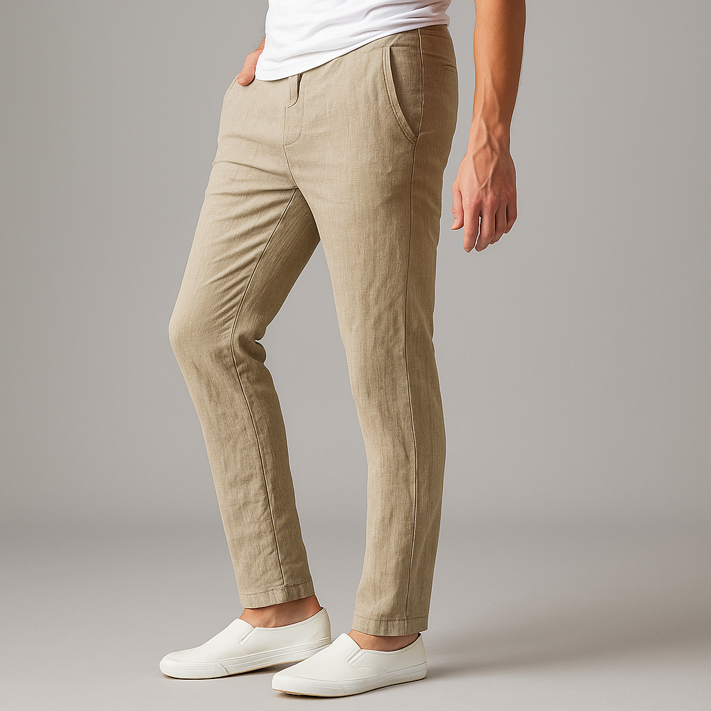 Men's Linen Pants - Relaxed Fit Casual