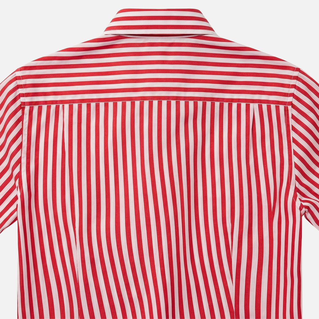 Men's Long Sleeve Casual Striped Button-Up Shirt