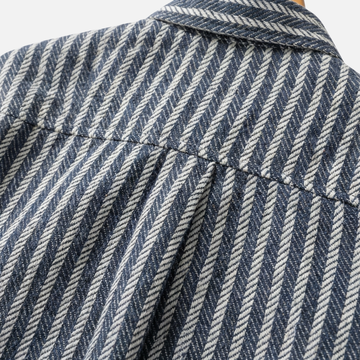 Men's Long Sleeve Striped Layered Shirt