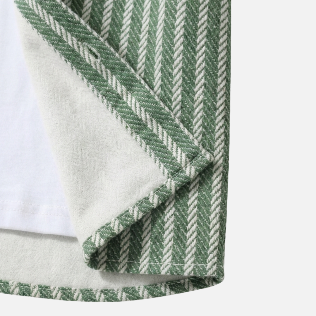 Men's Long Sleeve Striped Layered Shirt