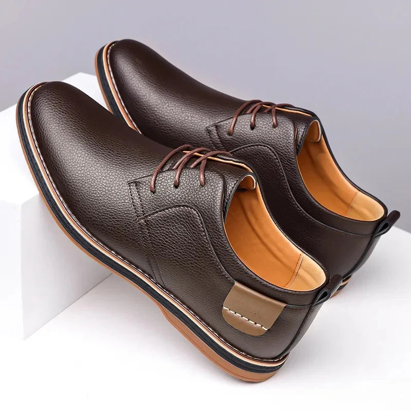 Men's Orthopedic Leather Sneakers - Everyday Casual