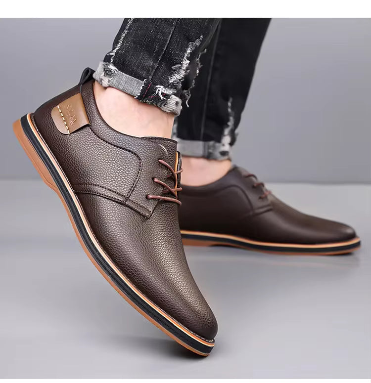 Men's Orthopedic Leather Sneakers - Everyday Casual