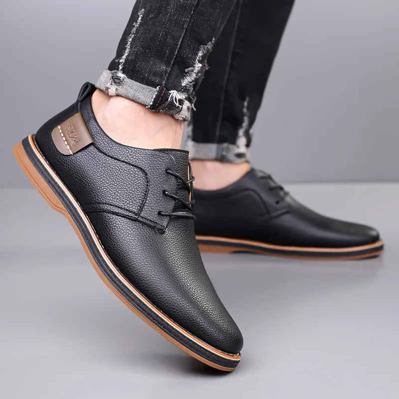 Men's Orthopedic Leather Sneakers - Everyday Casual