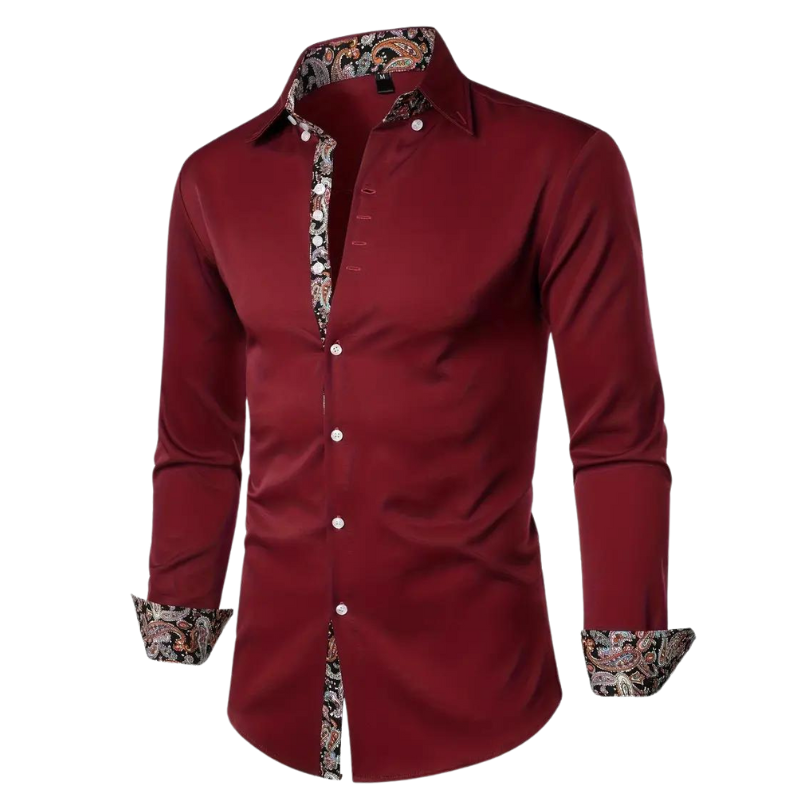 Men's Paisley Print Shirt - Relaxed Fit