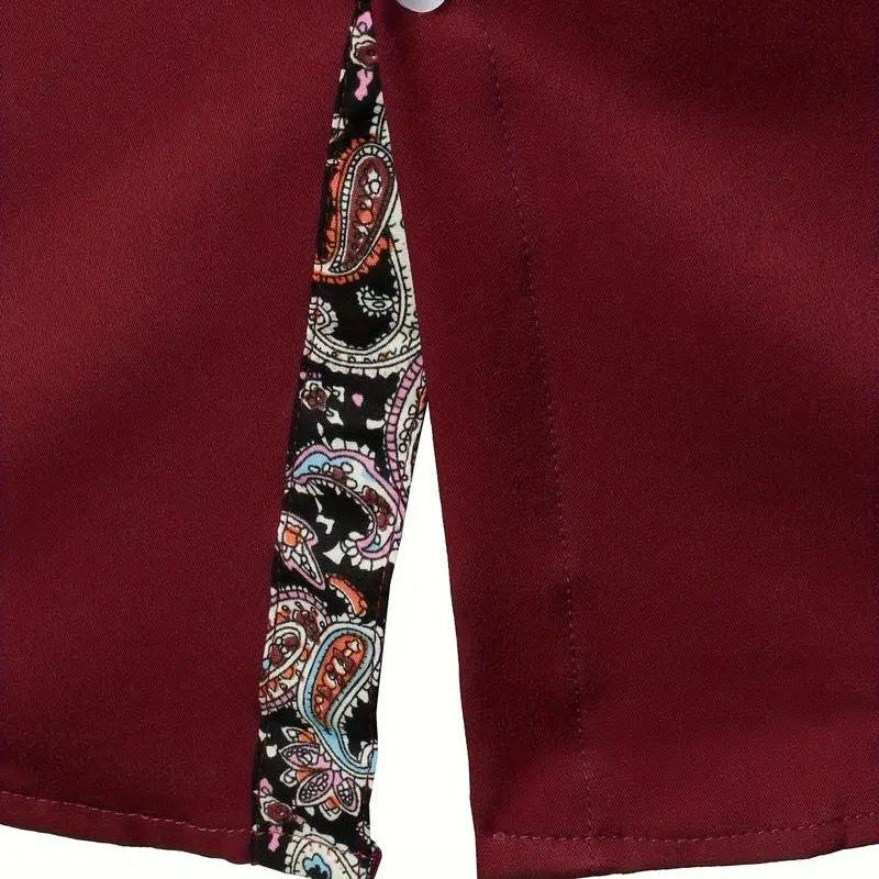 Men's Paisley Print Shirt - Relaxed Fit