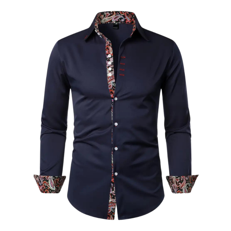 Men's Paisley Print Shirt - Relaxed Fit