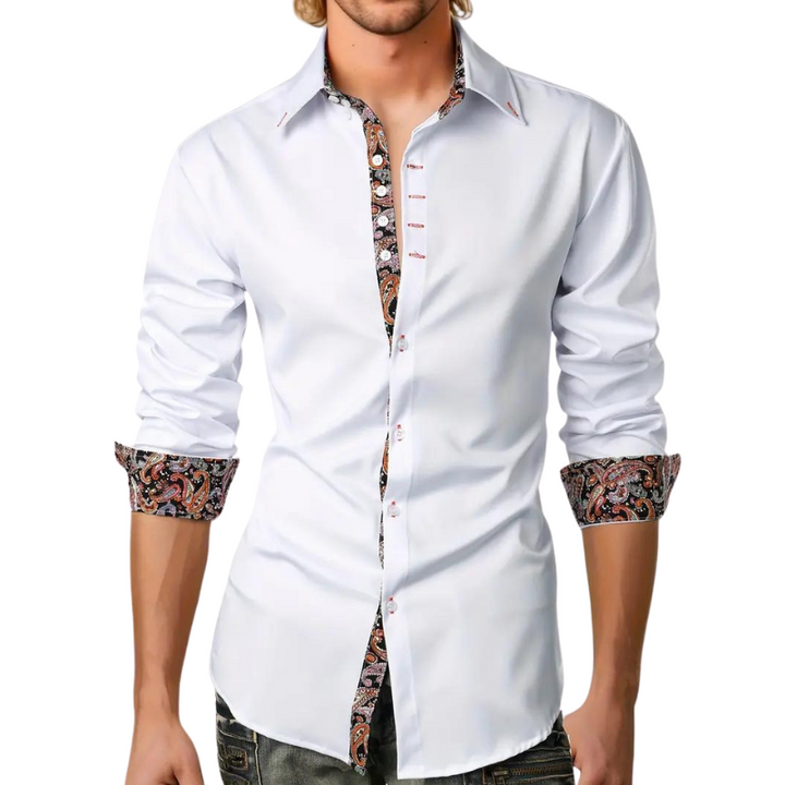 Men's Paisley Print Shirt - Relaxed Fit