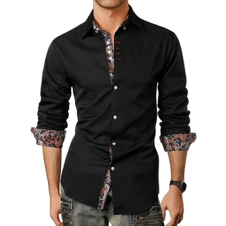 Men's Paisley Print Shirt - Relaxed Fit