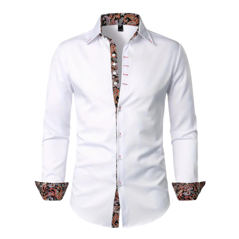 Men's Paisley Print Shirt - Relaxed Fit