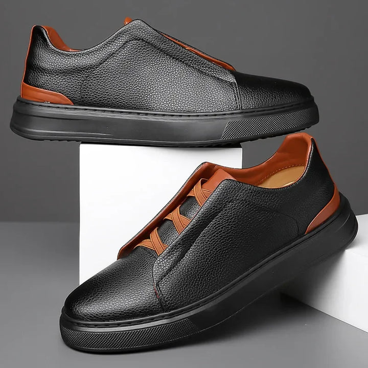 Men's Pebbled Leather Dress Shoes - Formal Occasion