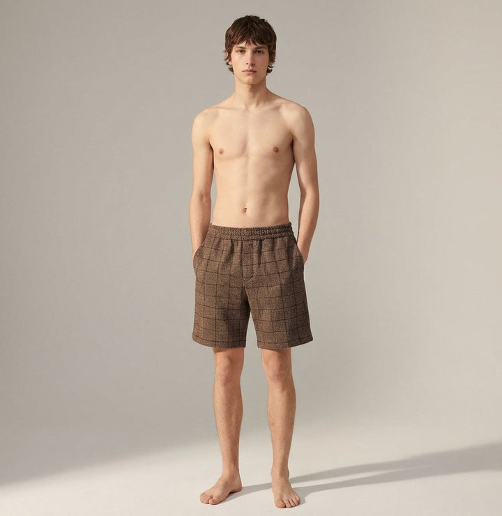 Men's Plaid Lounge Shorts