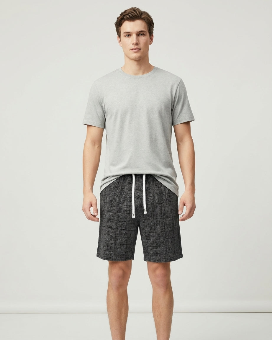 Men's Plaid Lounge Shorts