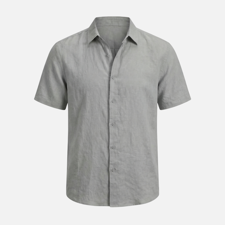 Men's Relaxed Fit Breathable Summer Linen Button-Up Shirt